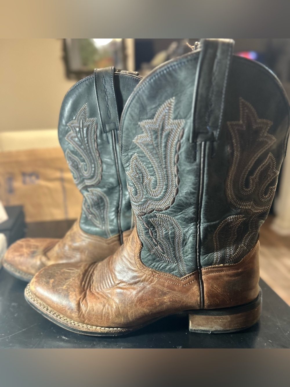 Dan Post Two-Tone Leather Cowboy Boots - Pre-Loved | Size 10D | No Box